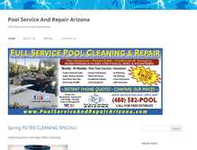 Tablet Screenshot of poolserviceandrepairarizona.com